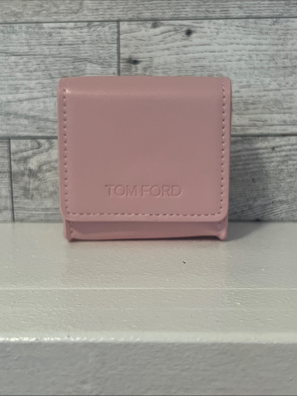 Tom Ford Pale Pink AirPod/Earbud Holder with Keyring